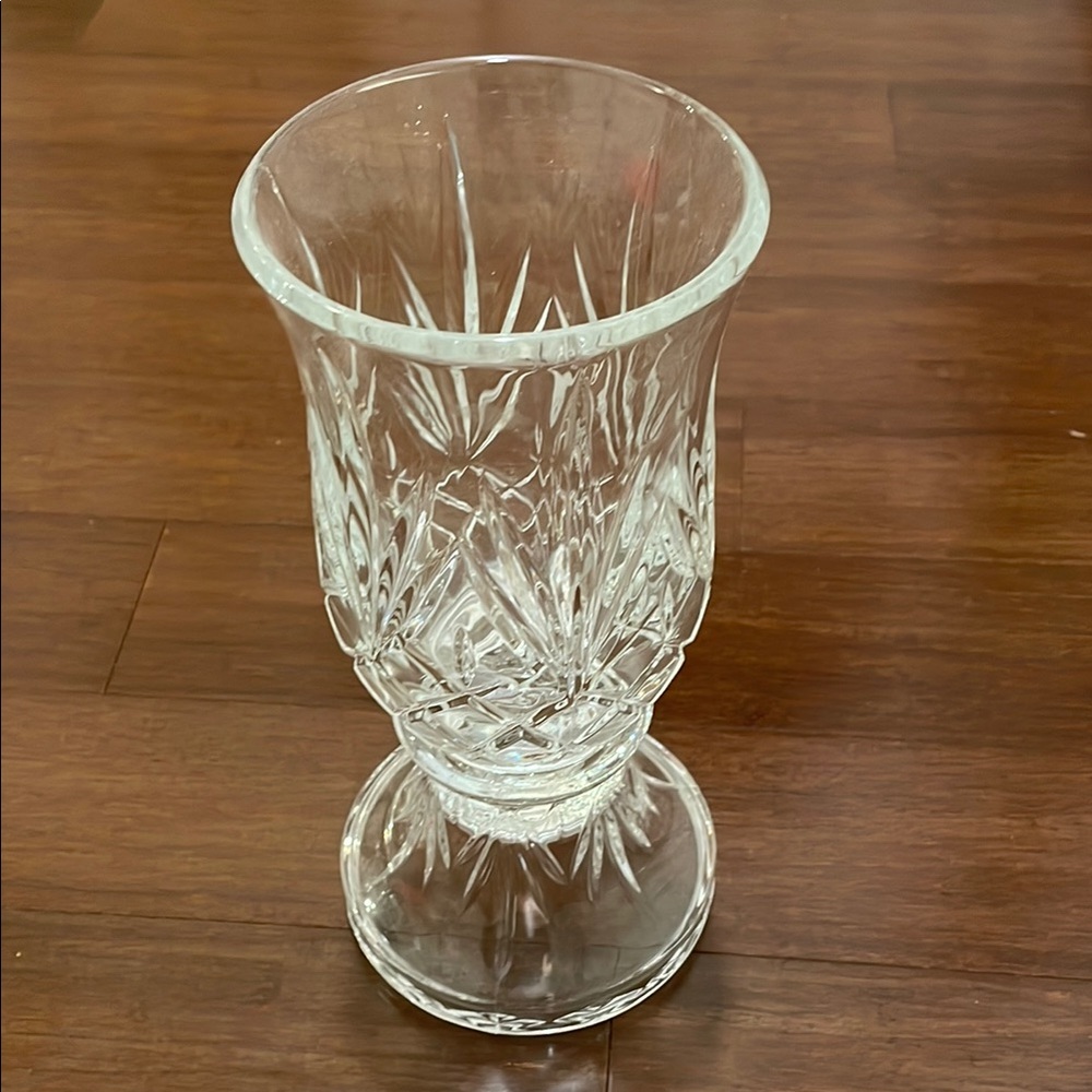 ❌SOLD❌PartyLite Savannah Cut Lead Crystal Candle Holder Vase Hurricane Lamp